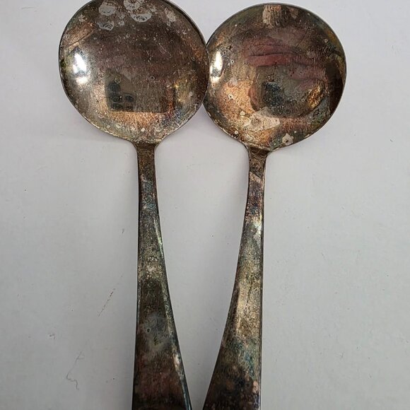 Vintage EPNS Silver Plated Spoons Set Of 2 England - Picture 1 of 7